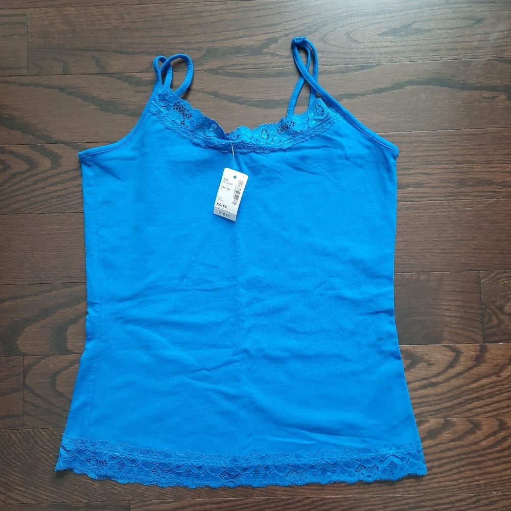 Reitmans Blue Lace Trim Women's Tank Top